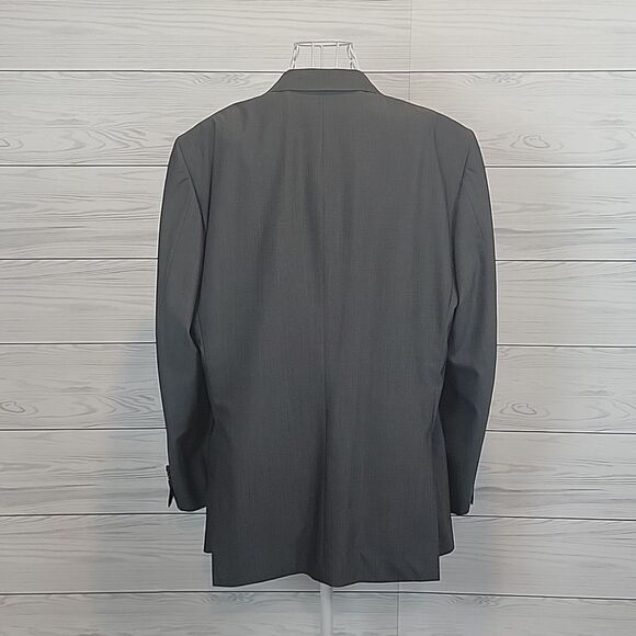 Broletto classic fit suit jacket 100% luxury wool - grey Men's Size 44L - Picture 7 of 14